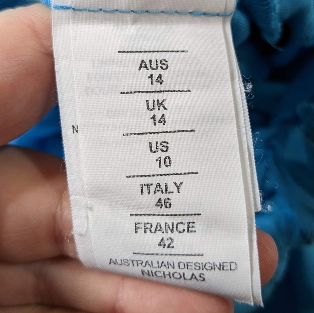 Nicholas blue cutout dress 10 - Picture 12 of 13